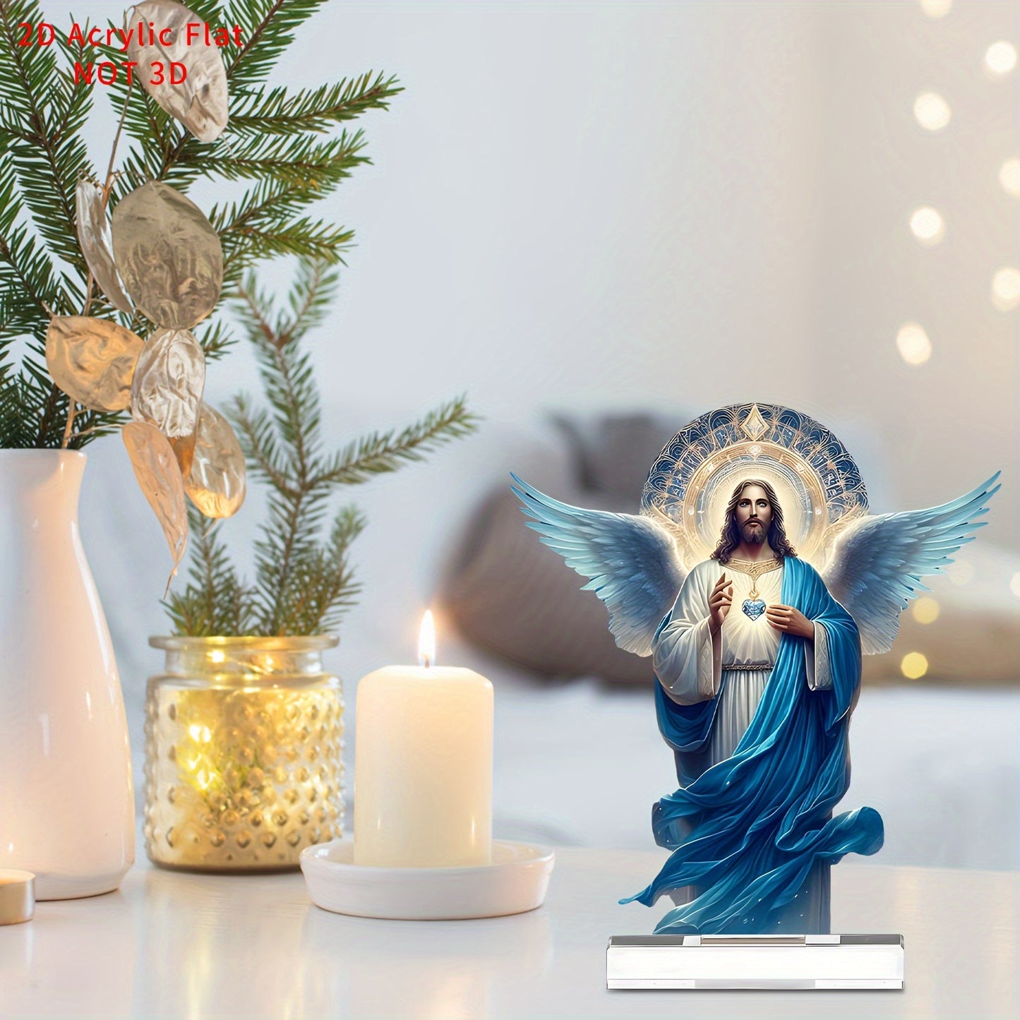 1pc 2D Acrylic Divine Jesus Holy Spirit Statue - Perfect Catholic Gift for Home, Garden, and Party Decor