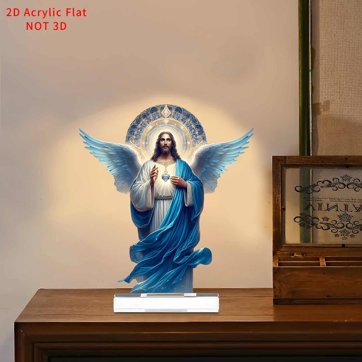 1pc 2D Acrylic Divine Jesus Holy Spirit Statue - Perfect Catholic Gift for Home, Garden, and Party Decor