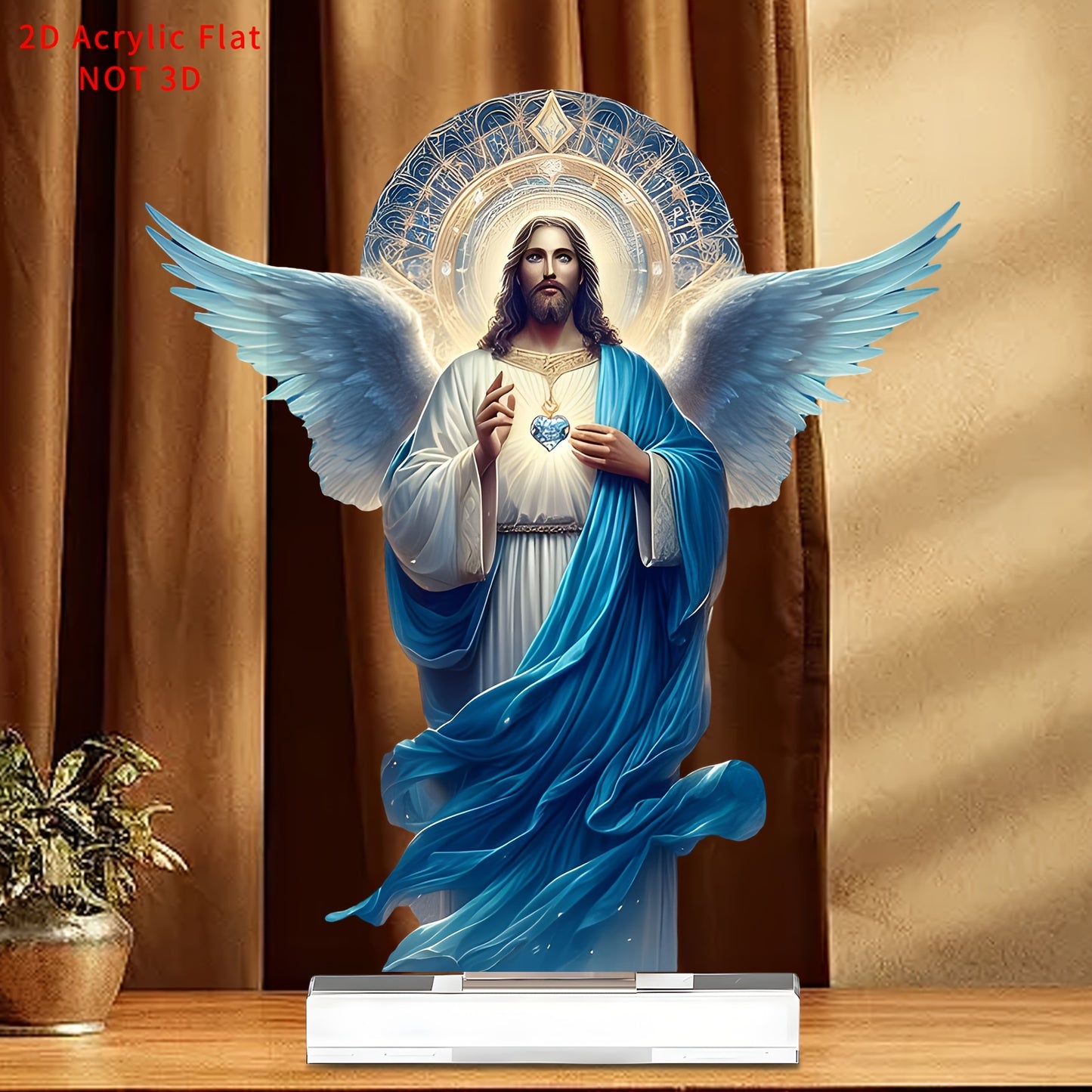 1pc 2D Acrylic Divine Jesus Holy Spirit Statue - Perfect Catholic Gift for Home, Garden, and Party Decor